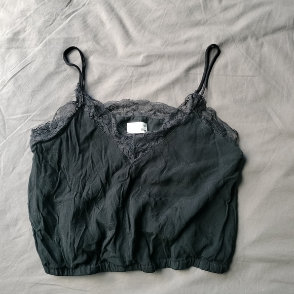Wilfred Tops - Black Lace Trim Camisole Top